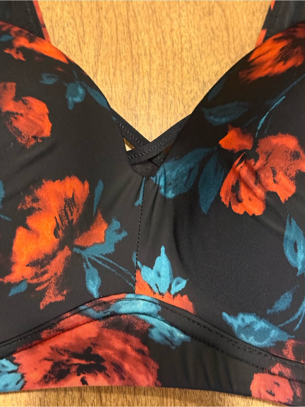 Torrid Dream Wire Free Push Up Bra 42DD Plus Size Women's Black Floral Padded - Picture 3 of 11